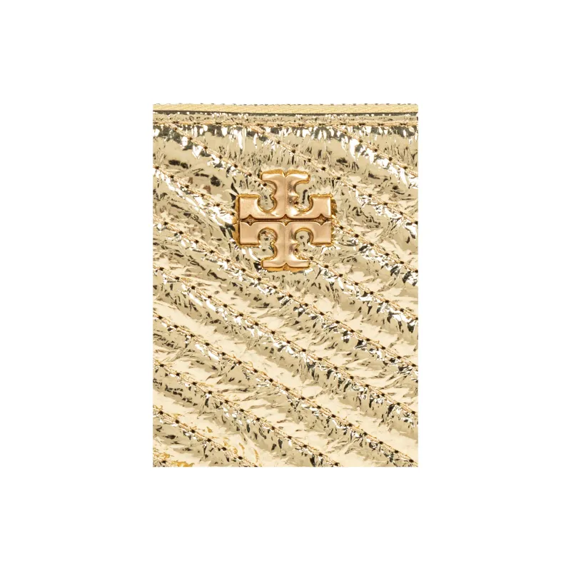 TORY BURCH Leather Card Holder Women's Gold-3