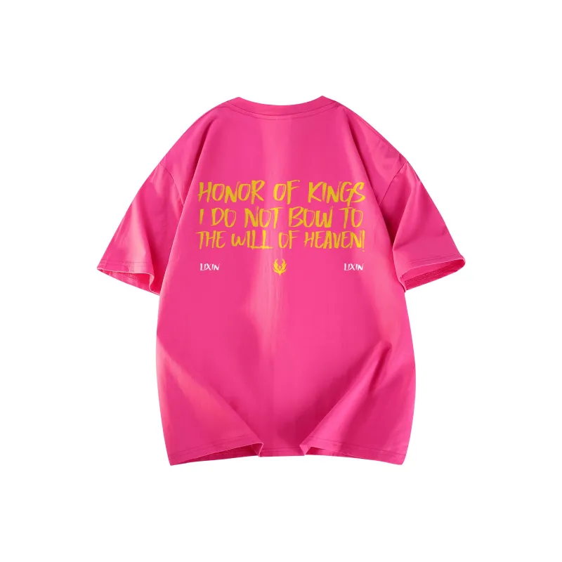 HONOR OF KINGS Short Sleeved T Shirts Slogan Section Unisex-17