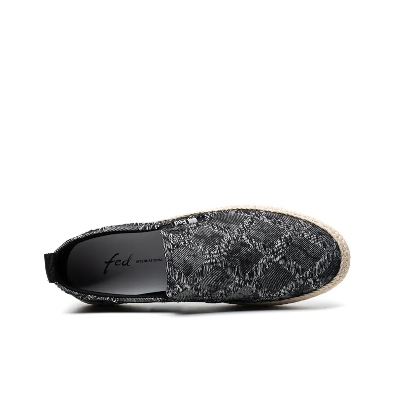 FED Breathable Low Top Skateboard Shoes Men's Black-4