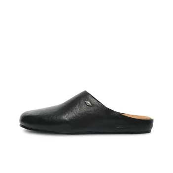 TERRA INCOGNITA Rubber Sole Abrasion Resistant Closed Toe Slippers Unisex Texture Black