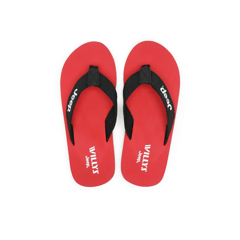 Jeep Rubber Sole Quiet Odor Resistant Abrasion Resistant Slip Resistant Quick Dry Flip Flops Unisex-8
