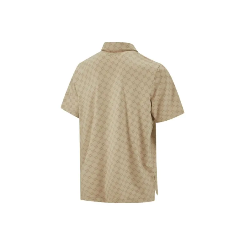 Jordan M J SP GOLF AOP Polo Shirt Men's Khaki-1