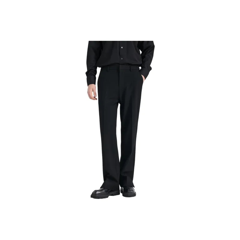 WILD LEADER Suit Trousers Men Black Split Style[XKW4238V08]-0