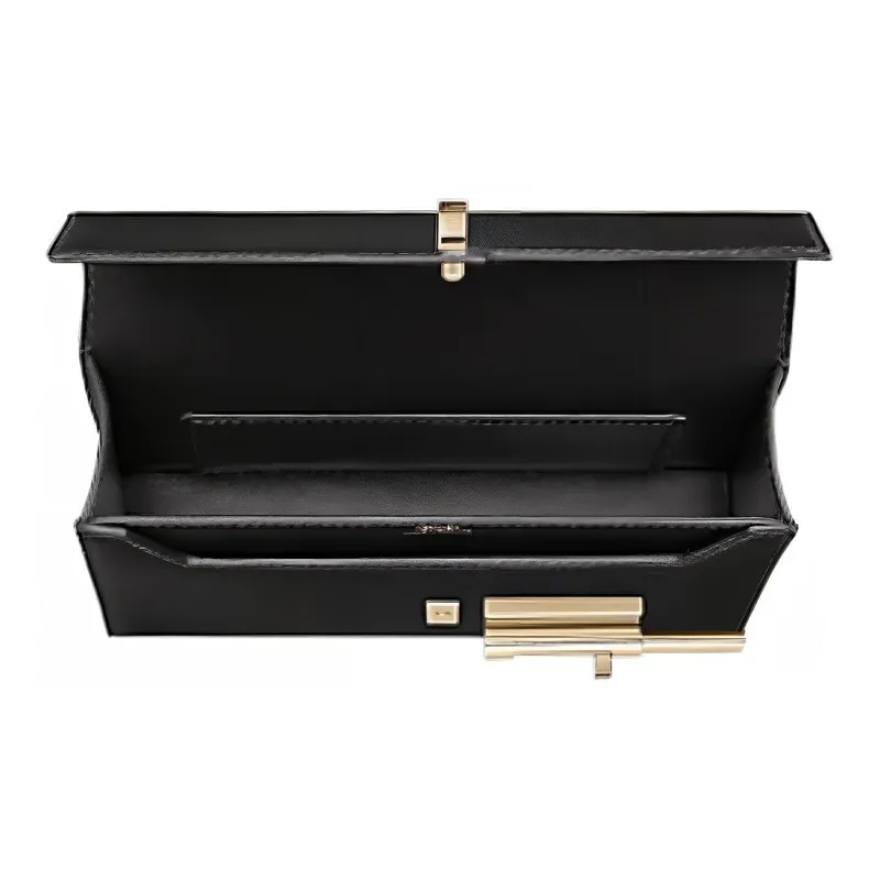 HERMES Verrou Cow Leather Verrou Bag Shoulder Bag Women's Noir Black-3