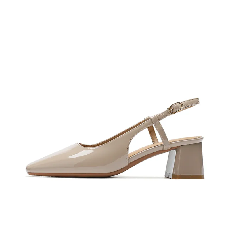 GOSO High Heels Women's Nude/Ecru/Mustard Green-0