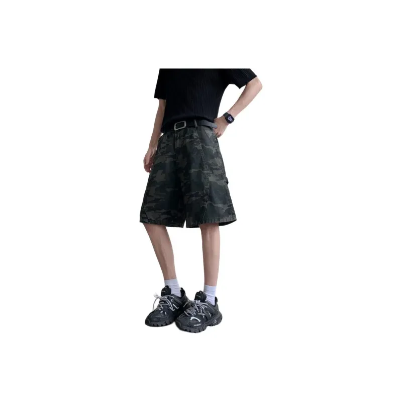 H.V.G.A Denim Shorts Unisex Camouflage-0