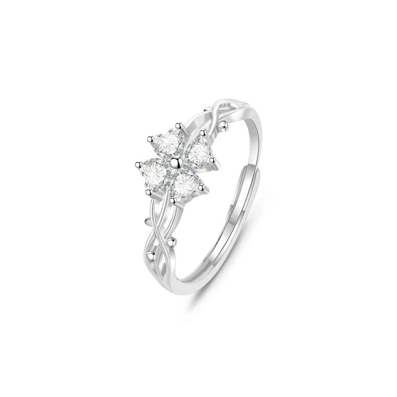 MOLADY S925 Silver Ring Girl Women's-0