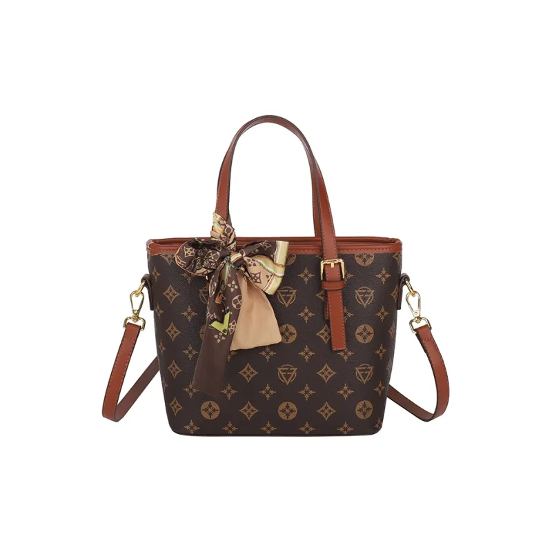 Yalu PU Tote Bag, Handbag Women's Khaki/Brown/Yellow-8