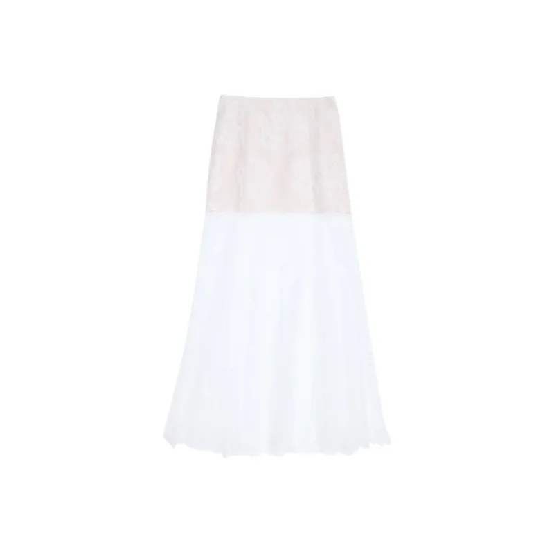 ZAZN Casual Long Skirt Women's White-0
