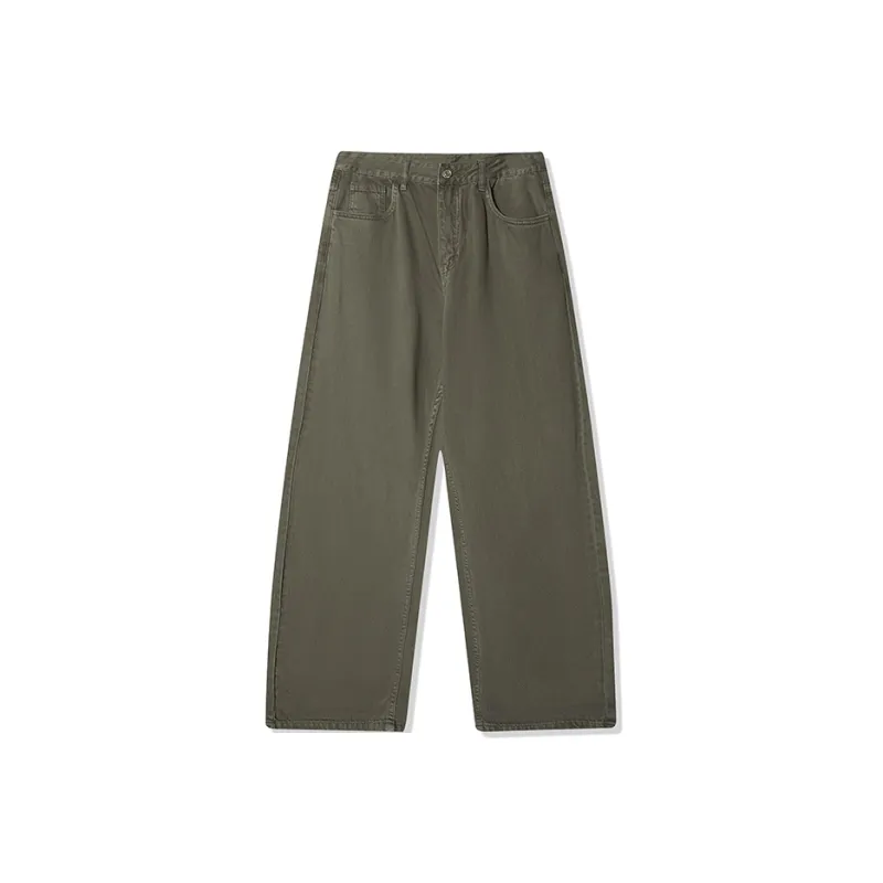 LANGWEIZHE Basic Versatile Fashion Draping Pants Loose Trendy Solid Color Casual Pants Unisex-28
