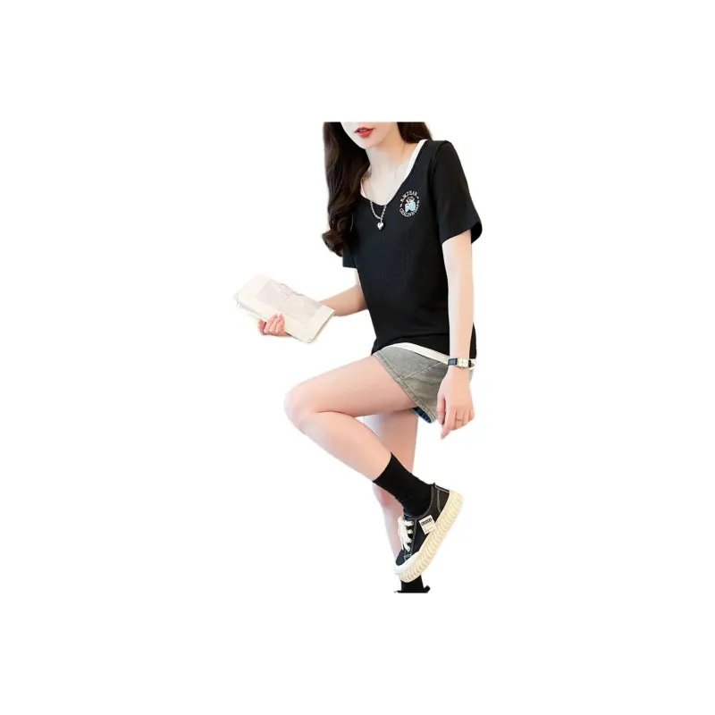 GOSO Drop Shoulder Sleeve T Shirt Women's-0