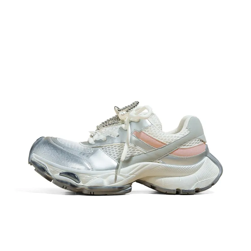 A Poinsettia Princess Cushioning, Wear Resistant Chunky Sneakers Women's-5