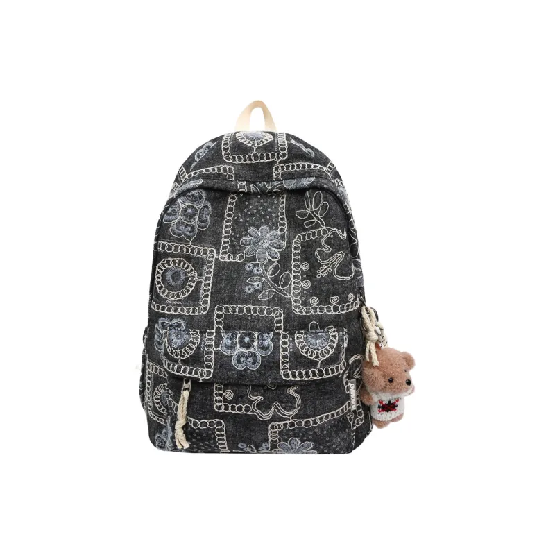 Ceion Keust Denim Backpack Regular Unisex Multicolor-4