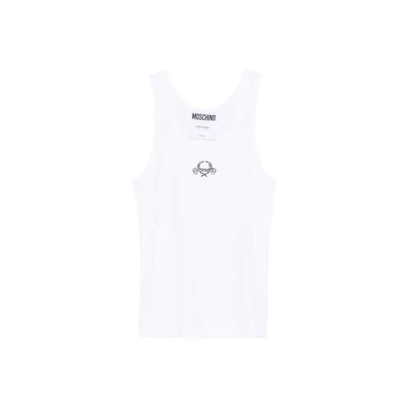 MOSCHINO Relaxed Fit Crew Neck Vest-0