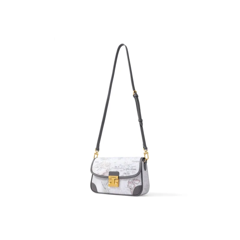 PAPRIKA Cow Leather Baguette Bag Crossbody Bag, Shoulder Bag Regular Women's Multicolor-13