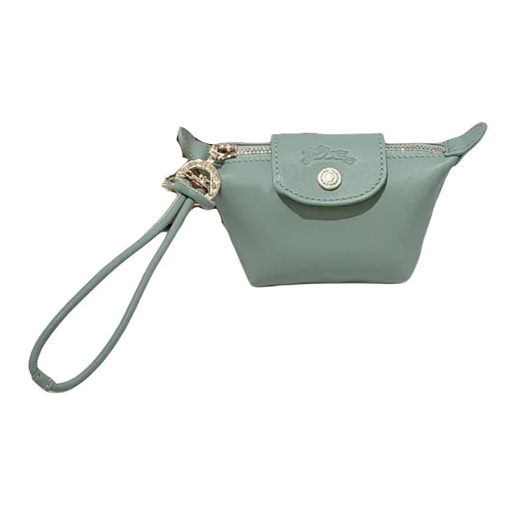 LONGCHAMP Le Pliage Xtra Cow Leather Coin Purse Women's Celadon-0
