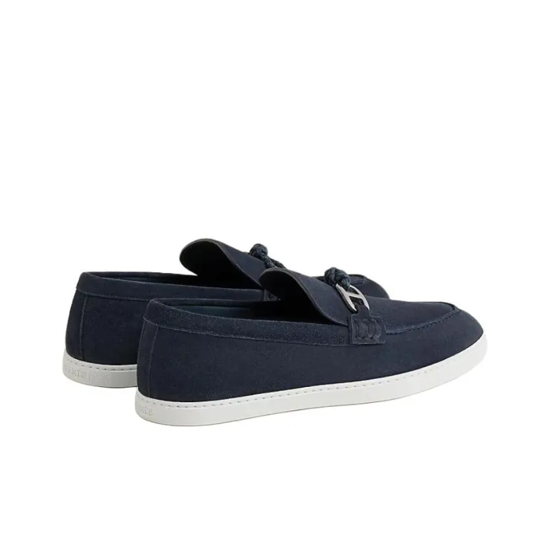 HERMES Ignacio Loafers Men's Blue-3
