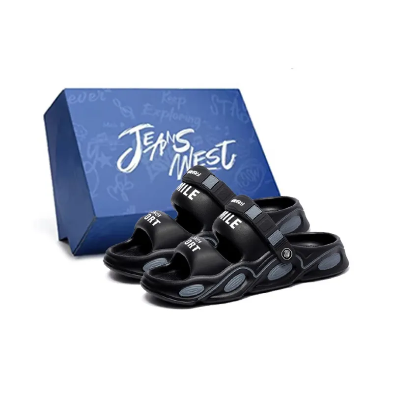 JEANSWEST Beach Sandals Men White-6