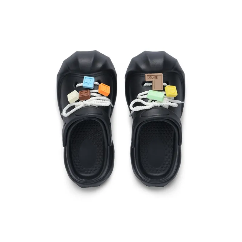 CHEDOIR Building Blocks Clogs Women's Summer DIY Outdoor Soft Sole Comfortable Beach Platform Closed Toe Shoes-13