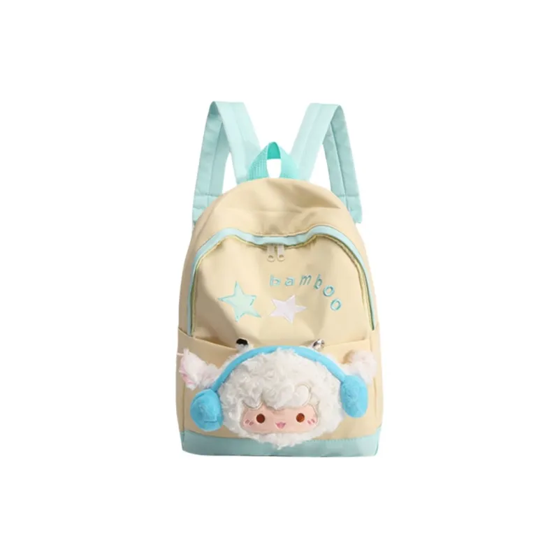 GATOER Canvas Backpack Women's Beige Yellow-0
