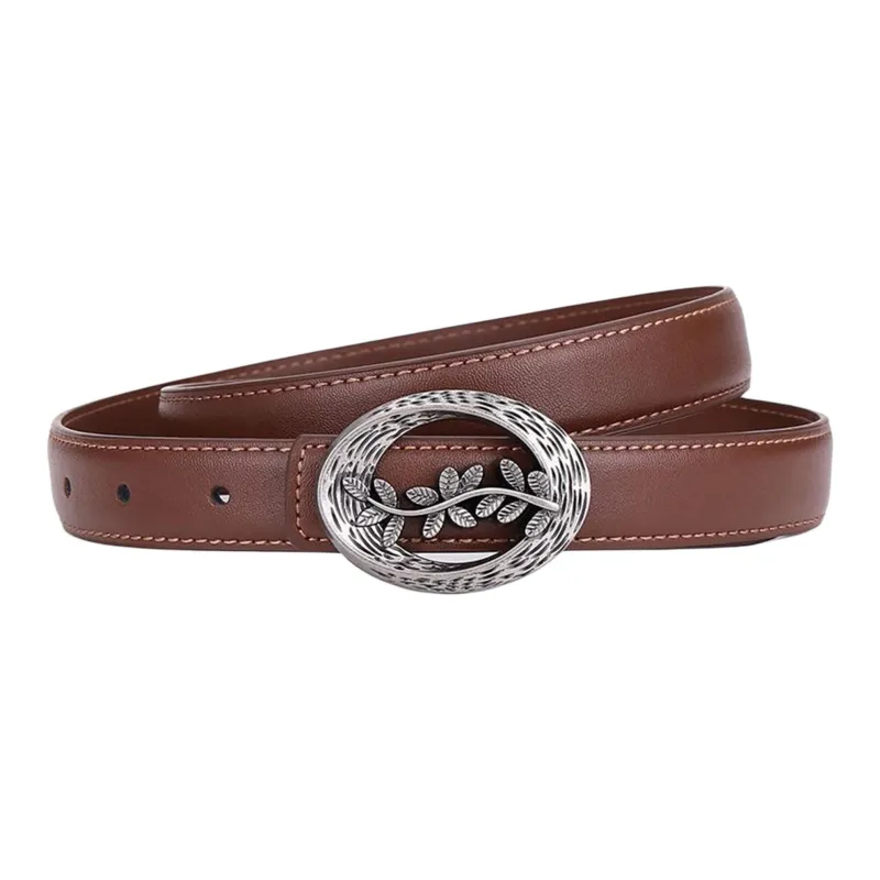 JEANSWEST Cow Split Leather Belts Women's 2.5CM-0