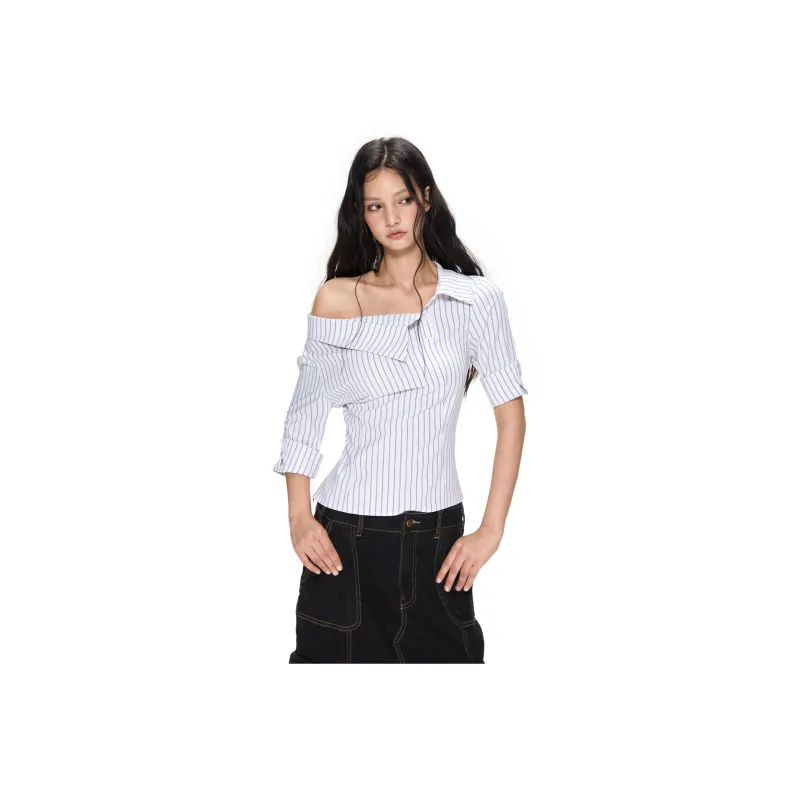 APEA Shirts Women's White Stripes-0
