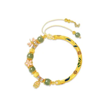 CHINA GOLD Hetian Jade Bangles Pale Greenish White Jade Women's