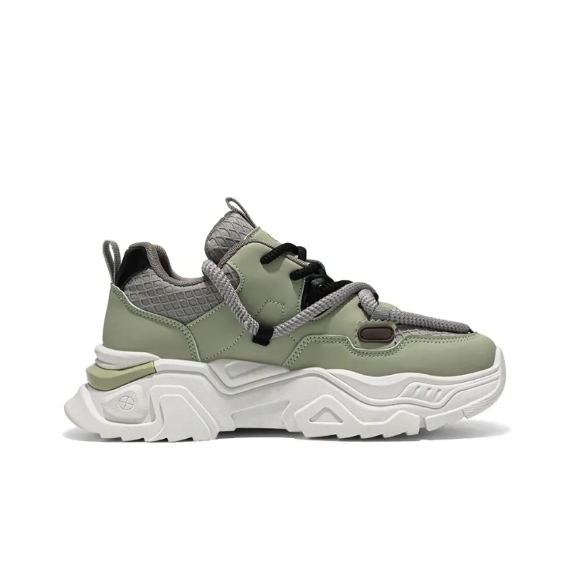 AMICNIEGD Slip Resistant, Abrasion Resistant, Breathable Low Top Chunky Sneakers Men's-13