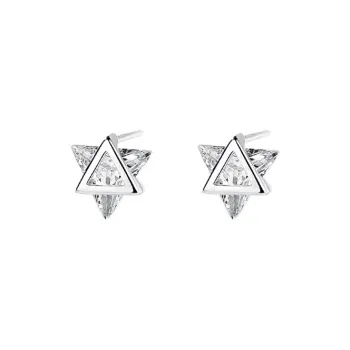 CENTURY&KINDLE S925 Silver Stud Earrings Women's