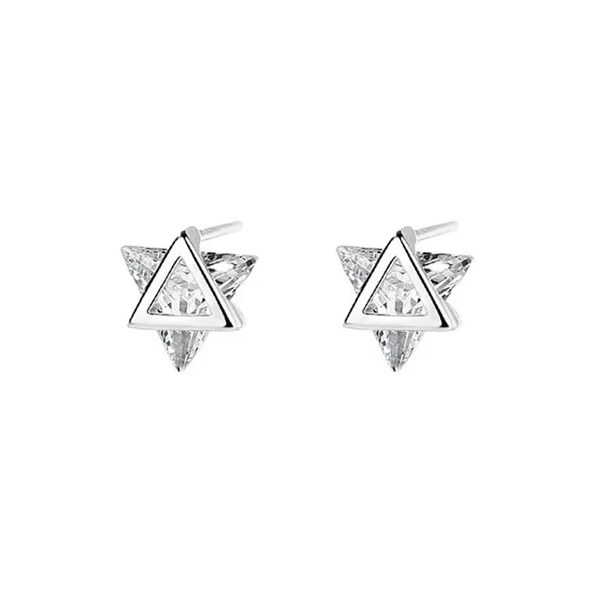 CENTURY&KINDLE S925 Silver Stud Earrings Women's-0