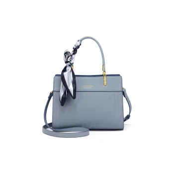 CNOLES Cow Leather One Shoulder Handbag Women's Sea Wave Blue