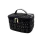 Makeup Bag-Gold-Threaded Chanel-Inspired-Black