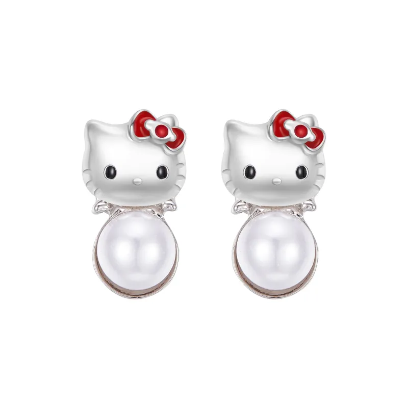 Sanrio Hello Kitty Alloy Stud Earrings Women's-0