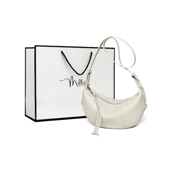 MILLIE'S Cow Leather Crossbody Bag, Shoulder Bag Regular Women's Ecru