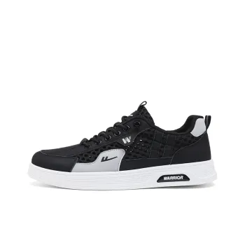 Warrior Abrasion Resistant, Lightweight, And Breathable Low Top Skateboard Shoes Men's Black Gray