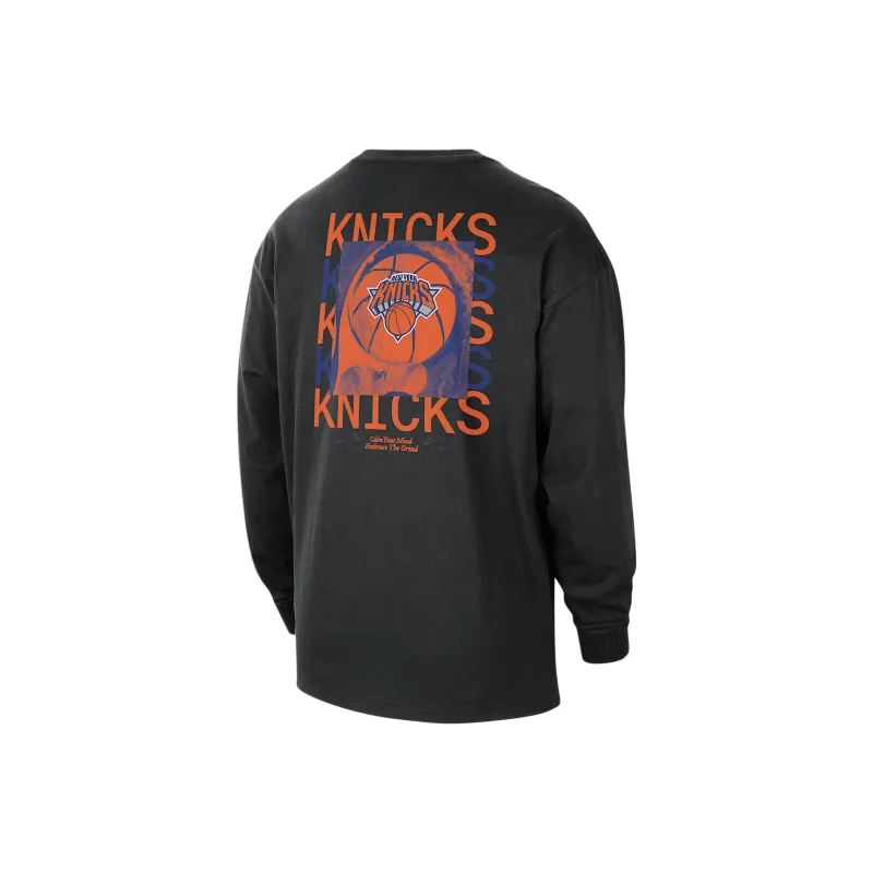 Nike New York Knicks Courtside Men's Nike Nba Max90 Long Sleeve T Shirt-1