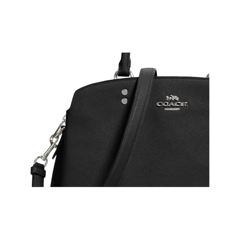 COACH Lillie Genuine Leather Shoulder Bag, Crossbody Bag, Handbag Tubas Women's Black-1