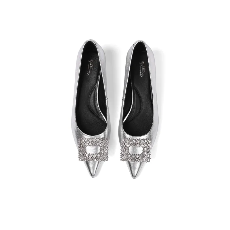 GOLDLION High Heels Women's Silver-3
