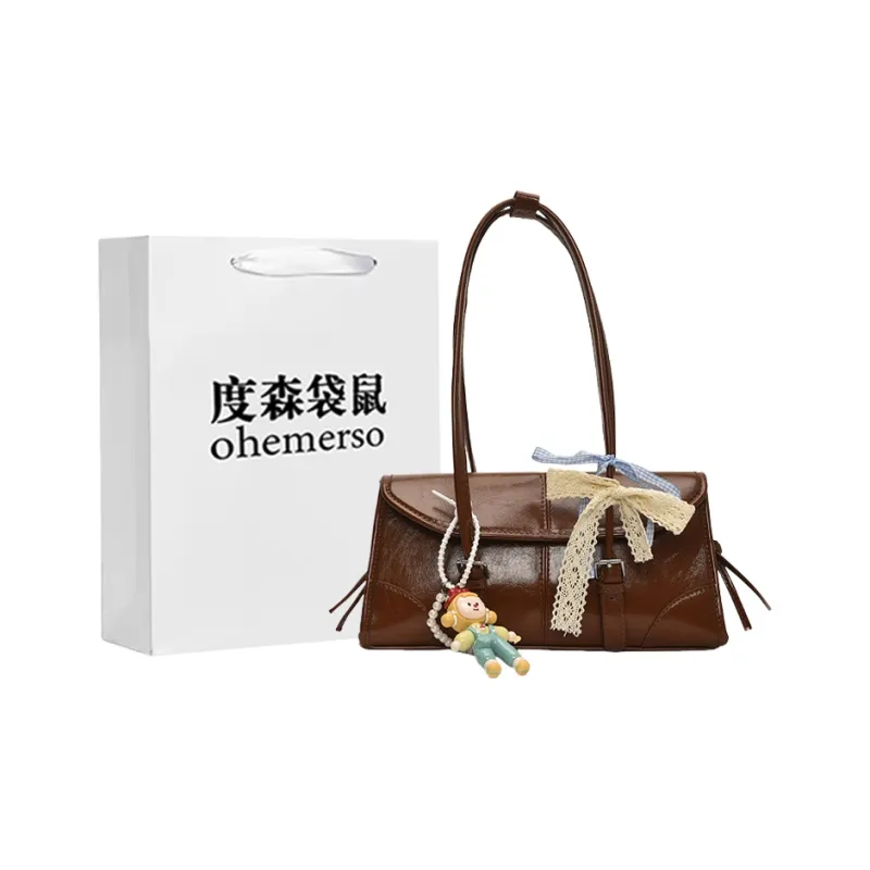 Dusen Kangaroo PU Shoulder Bag Women's Multicolor-18