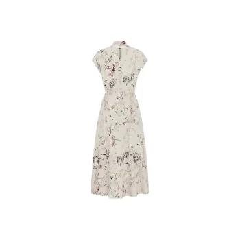 DIOR Short Sleeved Dress Women's Beige
