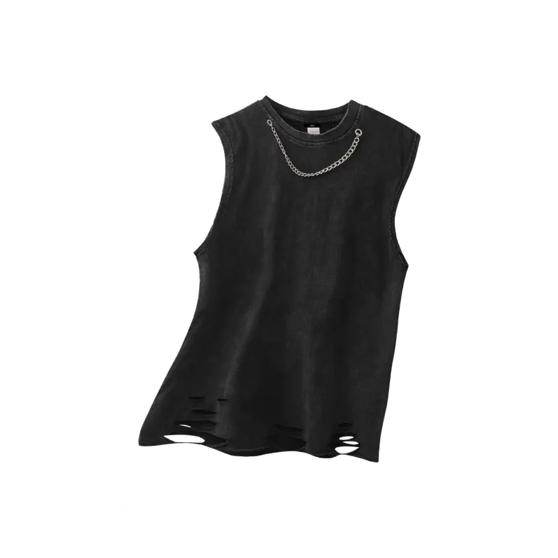 Cotton Gene Tank Tops Unisex Black-2