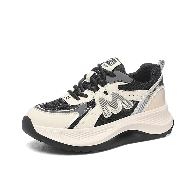 Golden Silk Rabbit Low Top Chunky Sneakers Women's-0