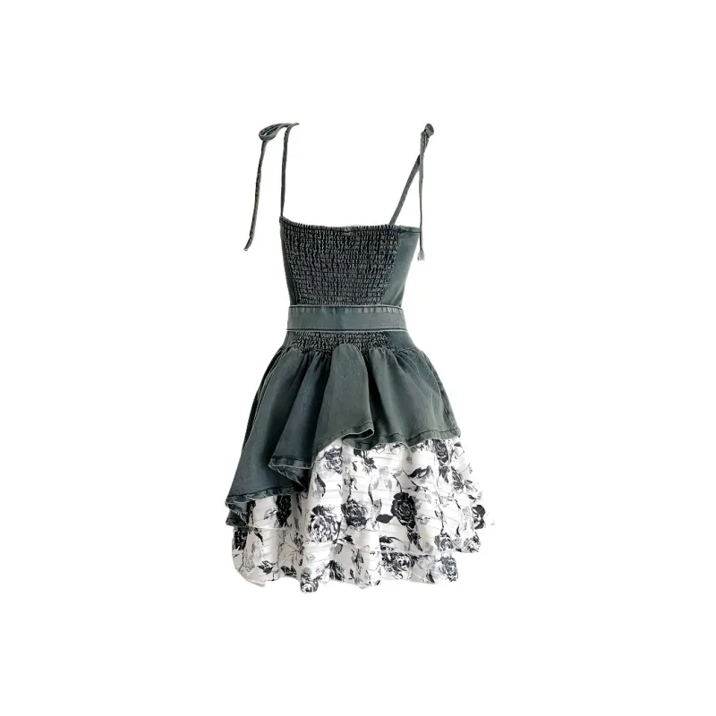 ETSE Slip Dresses Women's Denim Blue-1