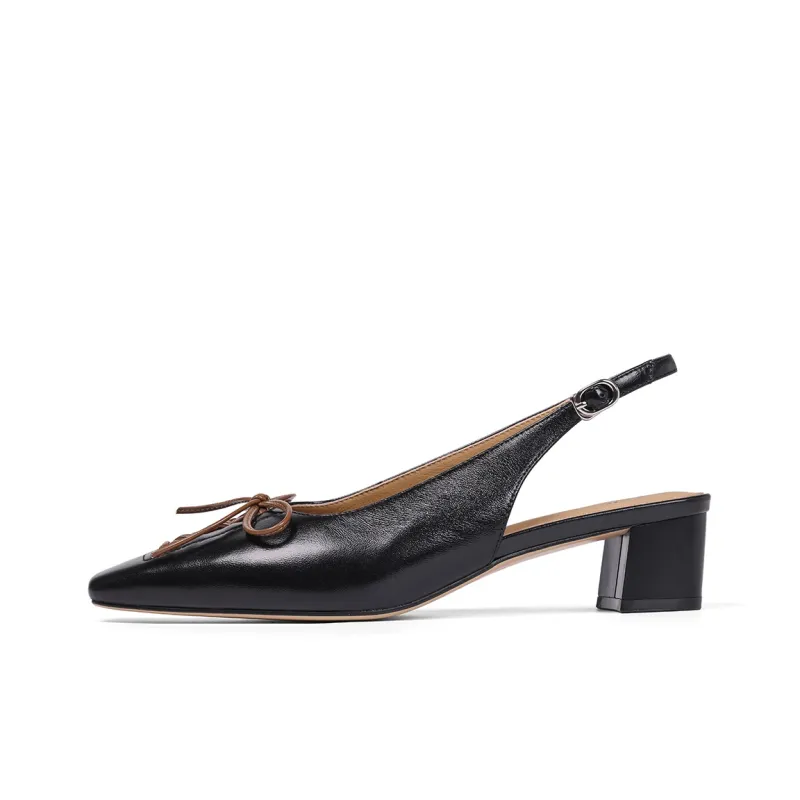 GOLDLION High Heels Women's Ecru/Black-5