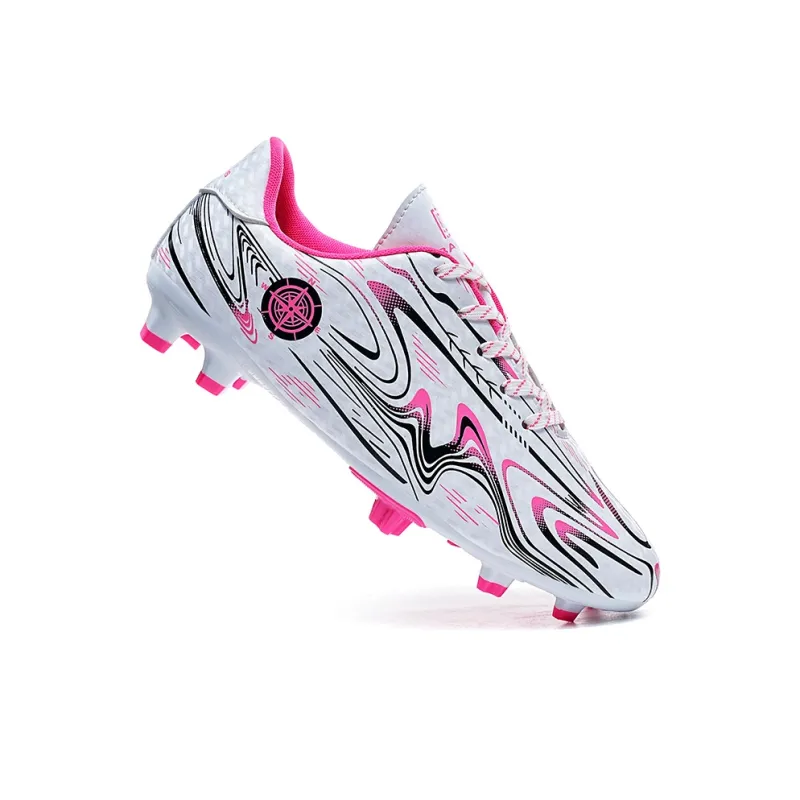LONGDUIZHANG Soccer Shoes Unisex Low Top Black Sky Blue/Black Pink/White Moon/White Gold-9