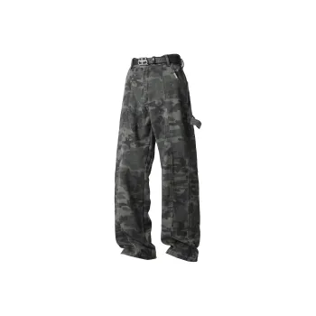 HOKLV Jeans Unisex Camouflage