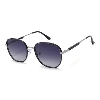 JEKA TR/Memory Plastic Metal Round Sunglasses Unisex
