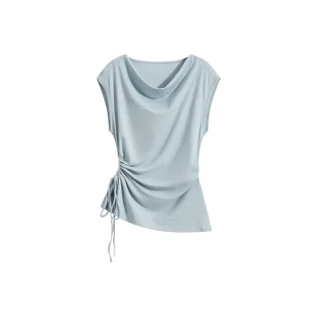 ERIRI T Shirts Women's Baby Blue