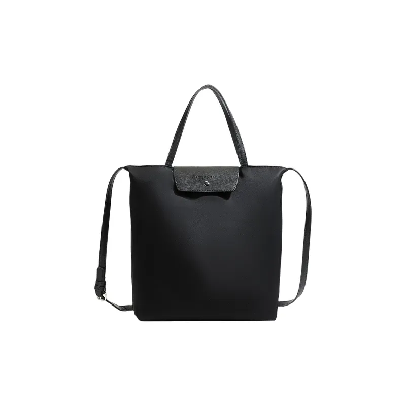Debecca Fabric Tote Shoulder Bag, Crossbody Bag, Handbag Unisex Black/Khaki-0