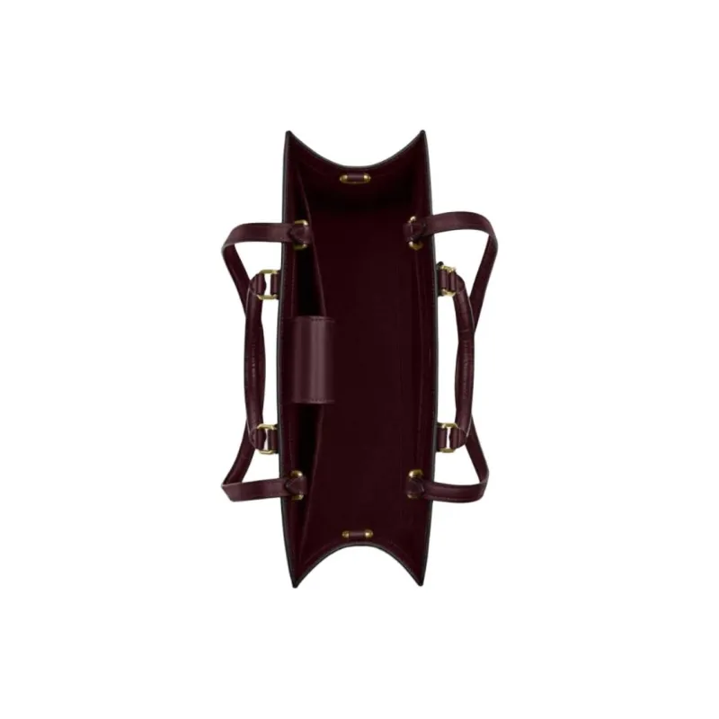 COACH Maggie Crocodile Embossed Leather With Smooth Leather Tote Bag, Shopping Bag, Handbag Tubas Women's Dark Brown-2